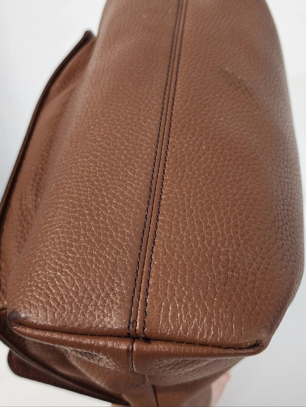 Fossil Chestnut Brown Leather Top-Handle Briefcase